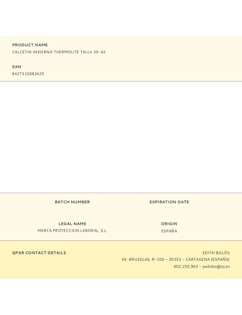 Calcetin invierno thermolite talla 39-42