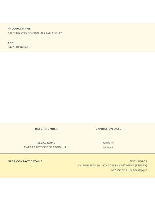 Calcetin verano coolmax talla 39-42