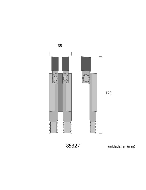 Seguros cuña dentada para persianas inox 304, 2 uds
