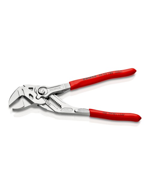 Tenaza llave alicate y llave en una sola herramienta recubiertos de plástico cromado 180 mm