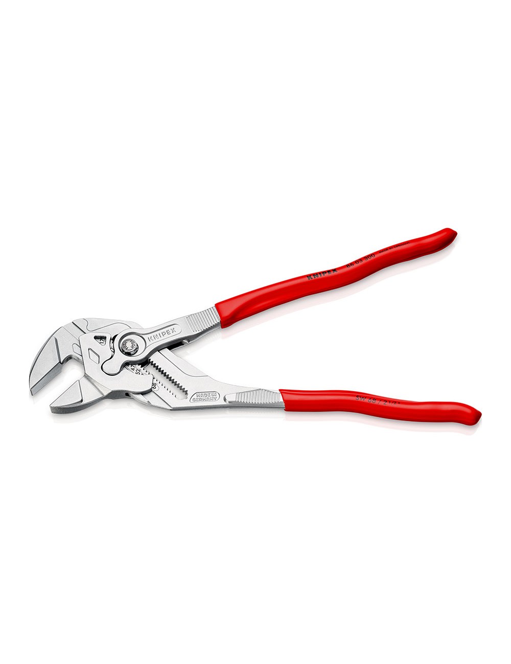 Tenaza llave alicate y llave en una sola herramienta recubiertos de plástico cromado 300 mm