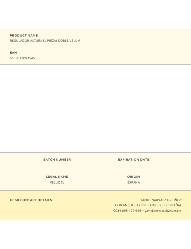 Regulador altura (1 pieza) doble velum