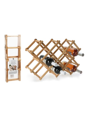 Botellero de bambú para 10 botellas