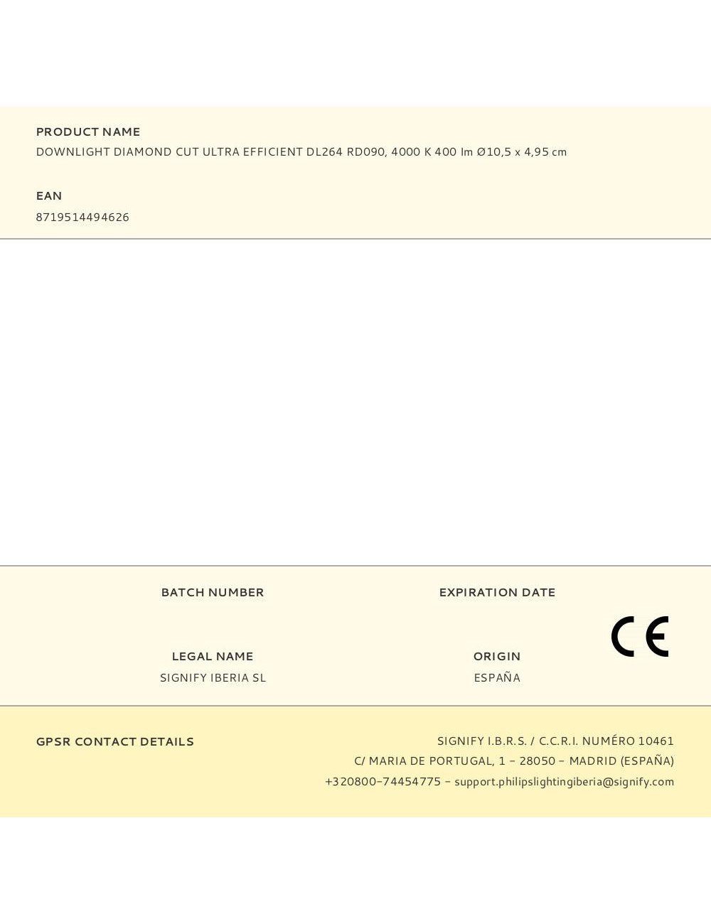 Downlight diamond cut ultra efficient dl264 rd090, 4000 k 400 im ø10,5 x 4,95 cm