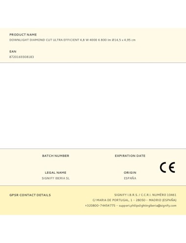 Downlight diamond cut ultra efficient 4,8 w 4000 k 800 im ø14,5 x 4,95 cm