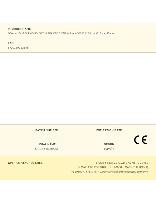 Downlight diamond cut ultra efficient 6,5 w 4000 k 1150 im ø15 x 4,95 cm