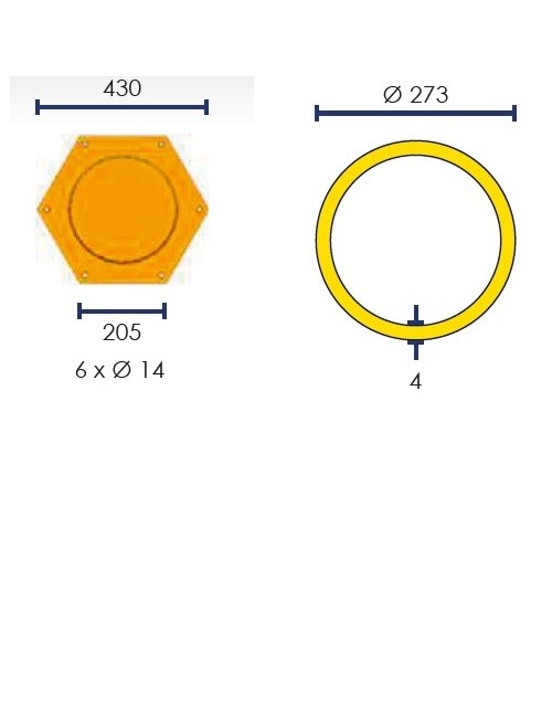 POSTE DE PROTECCIÓN PLETINA POT273NJ Ø273-1200MM