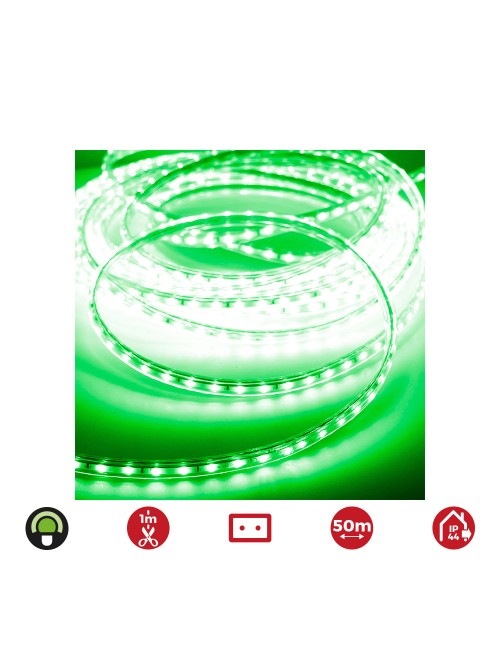 Tira de led 60 leds/m 4,2w/m 220-240v ip44 50 m verde