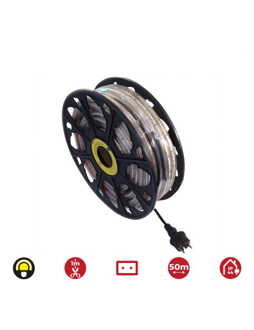Tira de led 60 leds/m 4,2w/m 220-240v ip44 50 m amarillo