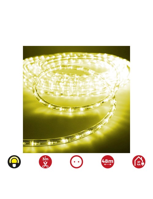 Tubo flexiled 2 vias multifuncion 48 m 36 leds/m ip44 amarillo