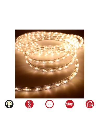 Tubo flexiled 2 vias multifuncion 48 m 36 leds/m ip44 blanco calido