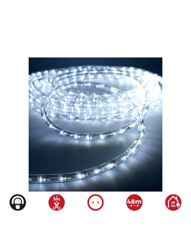 Tubo flexiled 2 vias fijo 48 m 30 leds/m ip44 blanco frío