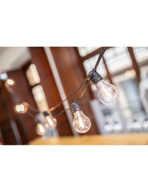 Guirnalda allegra solar + bateria 10 bombillas 10 m