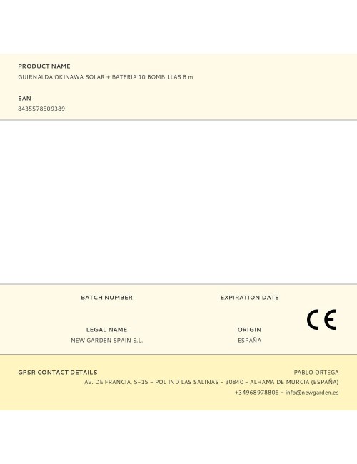 Guirnalda okinawa solar + bateria 10 bombillas 8 m