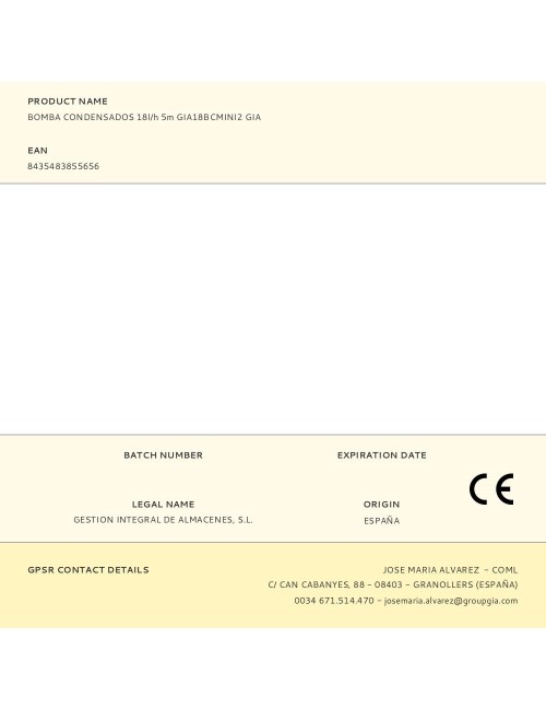 Bomba condensados 18l/h 5m gia18bcmini2 gia