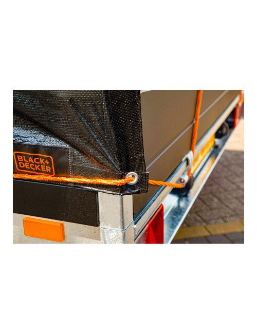 Lona negra para remolque, medidas: 1,6x2,5m. black+decker