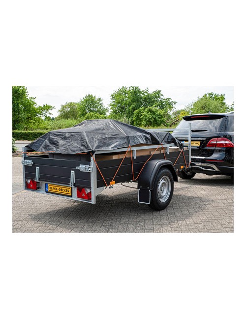 Lona negra para remolque, medidas: 1,6x2,5m. black+decker