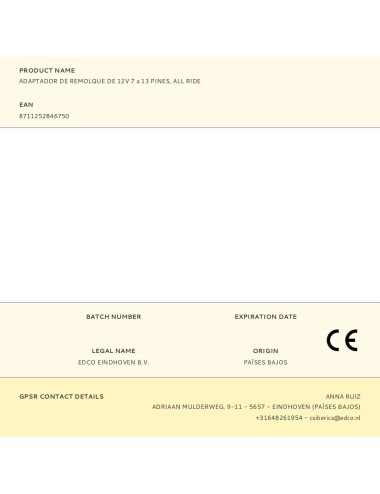 Adaptador de remolque de 12v 7 a 13 pines, all ride