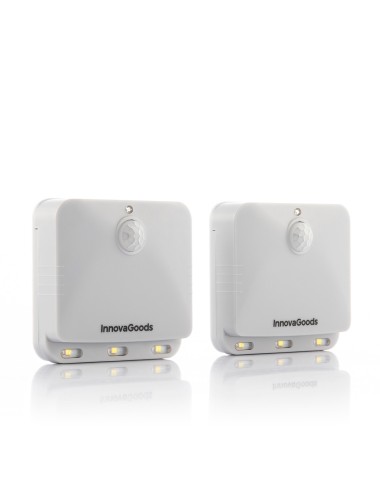 Piloto noche led con sensor movimiento, 2 unidades