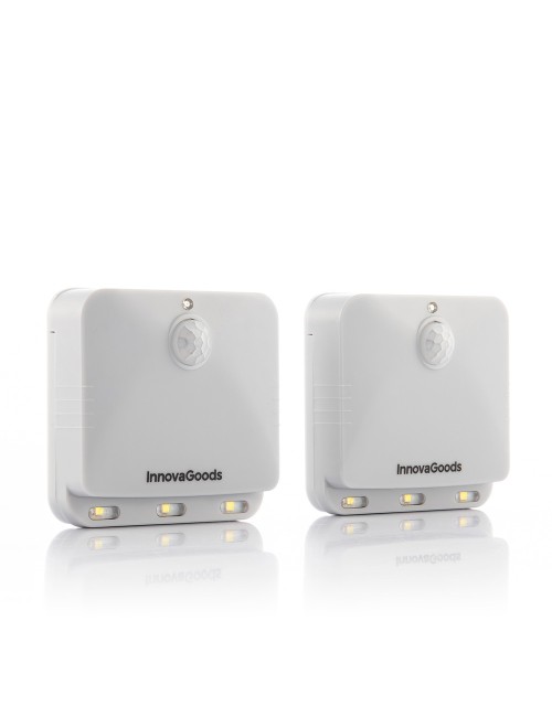 Piloto noche led con sensor movimiento, 2 unidades