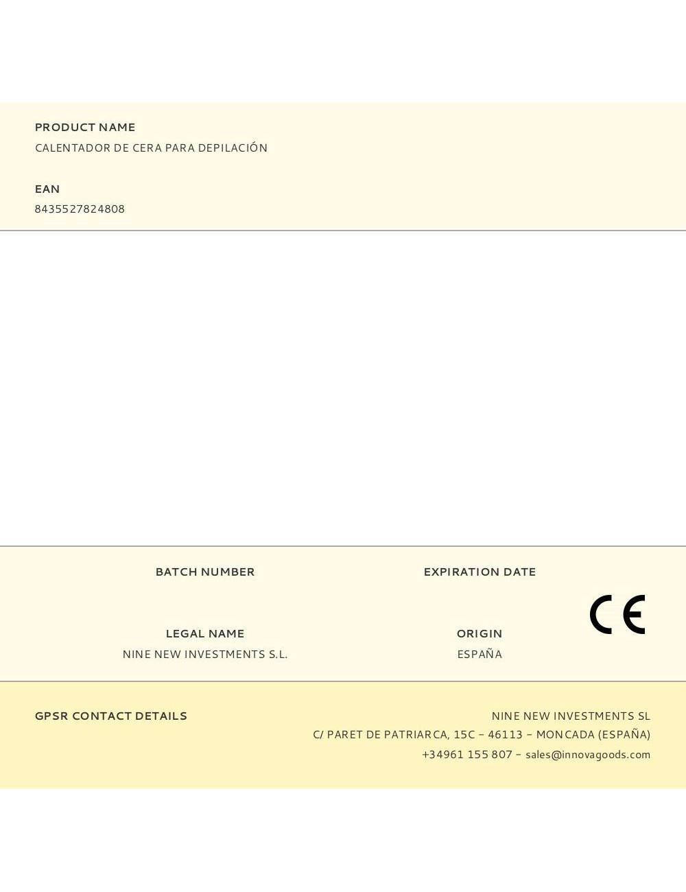 Calentador de cera para depilación