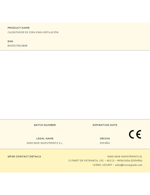 Calentador de cera para depilación