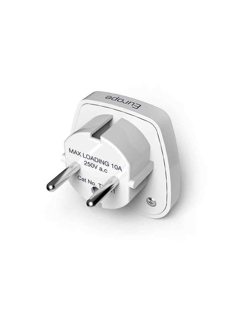 Adaptador entrada multiple mundial a salida clavija europa, tb-901, travel blue