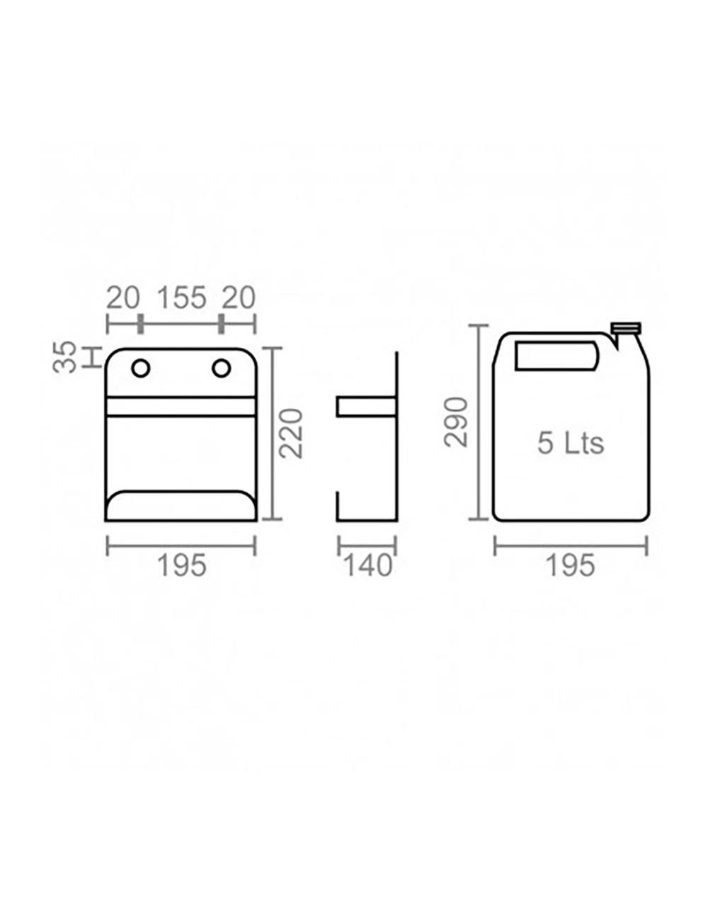 Soporte c/garrafa 5lts aire acondicionado. micel