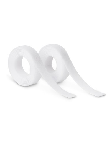 Rollo adhesivo térmico de cierre de gancho y bucle blanco 20 mm x 1,5 m