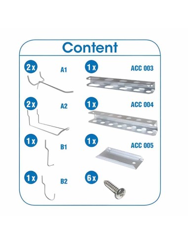 Bolsa 9 und. bt-panel (6 ganchos+3 accs) ac012. simon rack