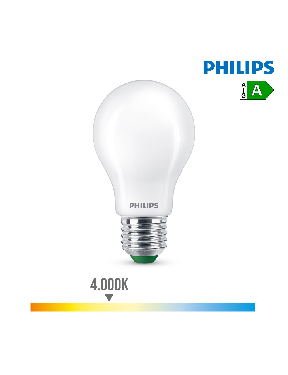 Bombilla ultra efficient led classic e27 4 w 840 im 4000 k ø6 x 10,4 cm