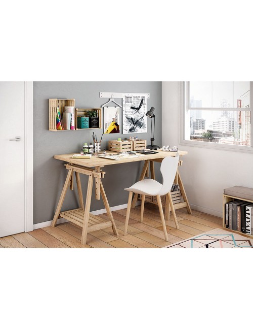 Tablero madera maciza de pino, 140x70x3cm astigarraga