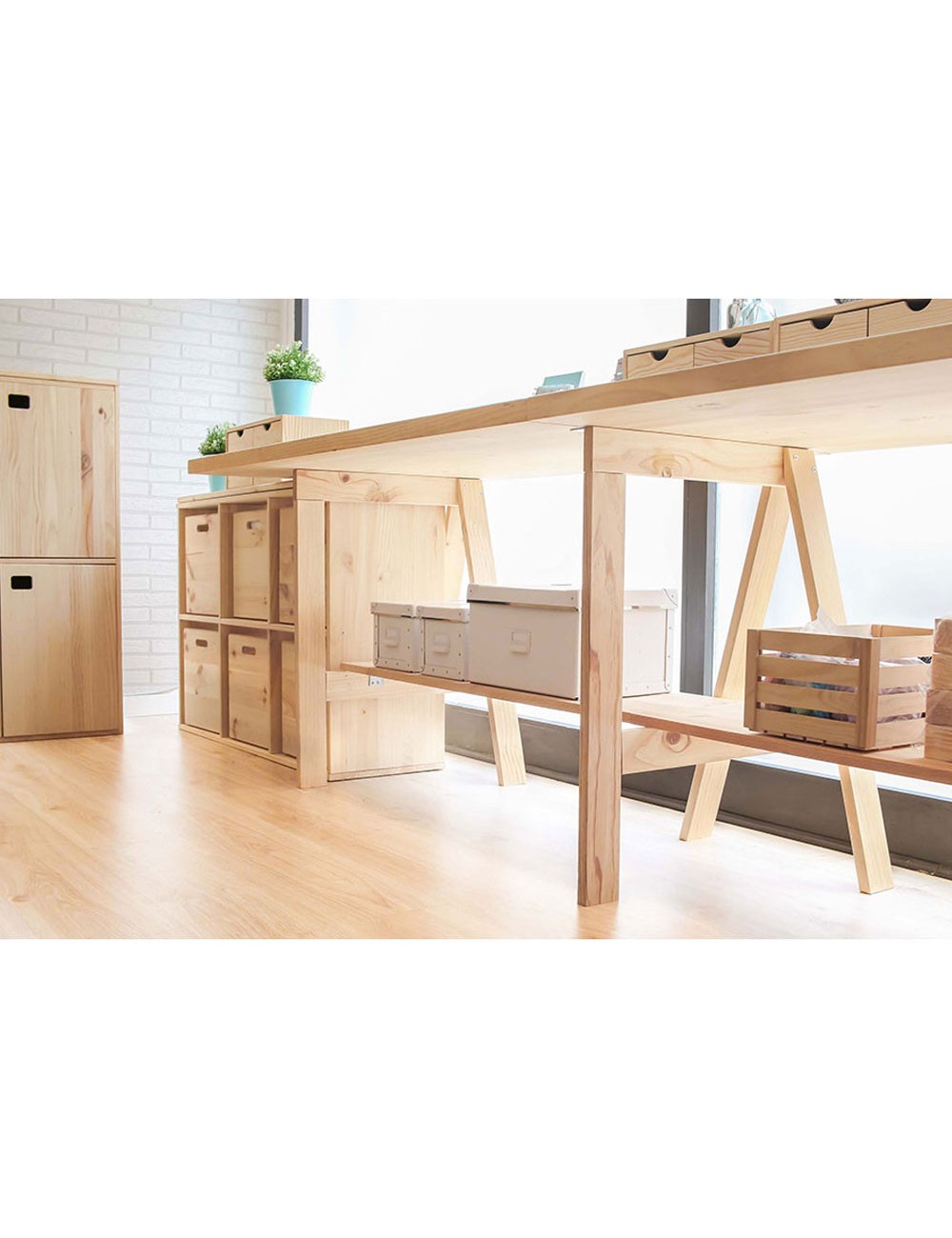 Tablero madera maciza de pino, 140x70x3cm astigarraga