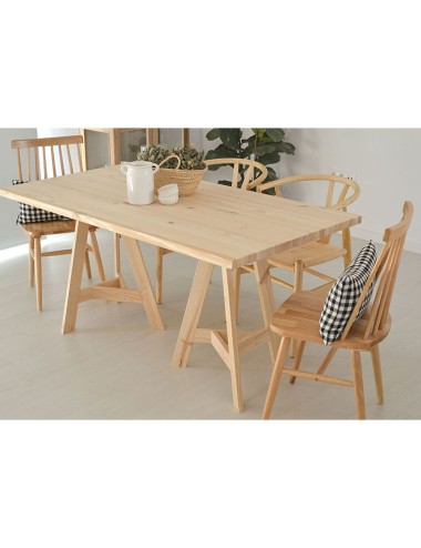 Tablero madera maciza de pino, 160x80x3cm astigarraga