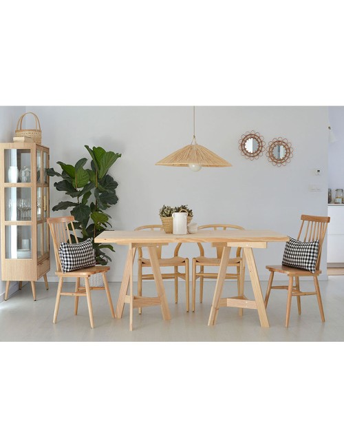 Tablero madera maciza de pino, 160x80x3cm astigarraga