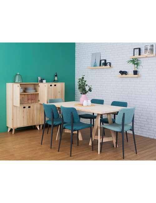 Tablero madera maciza de pino, 160x80x3cm astigarraga