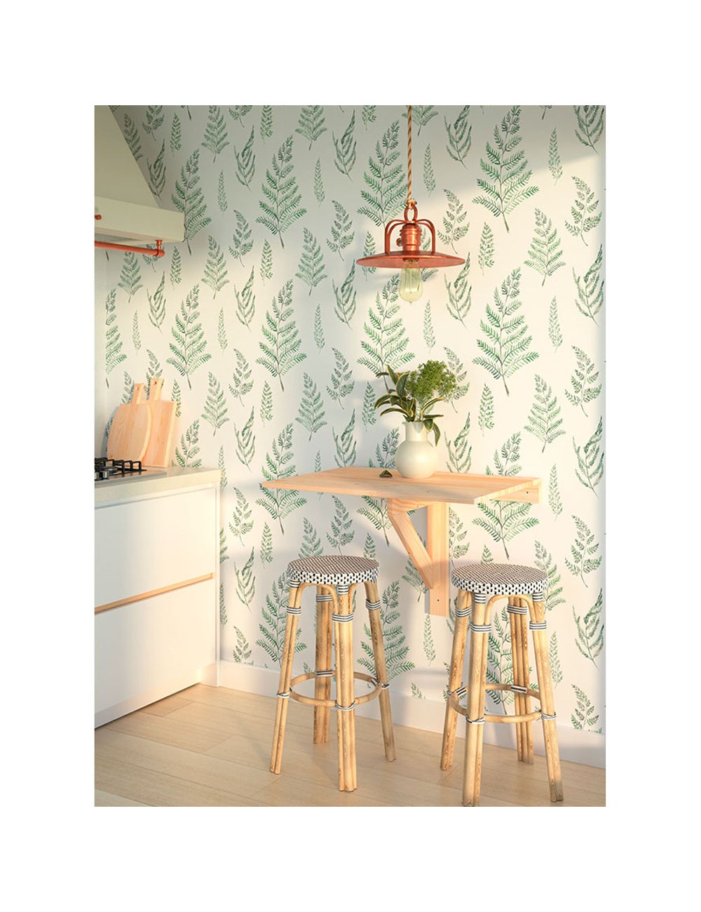 Mesa plegable madera de pared, 79x59x2cm. astigarraga