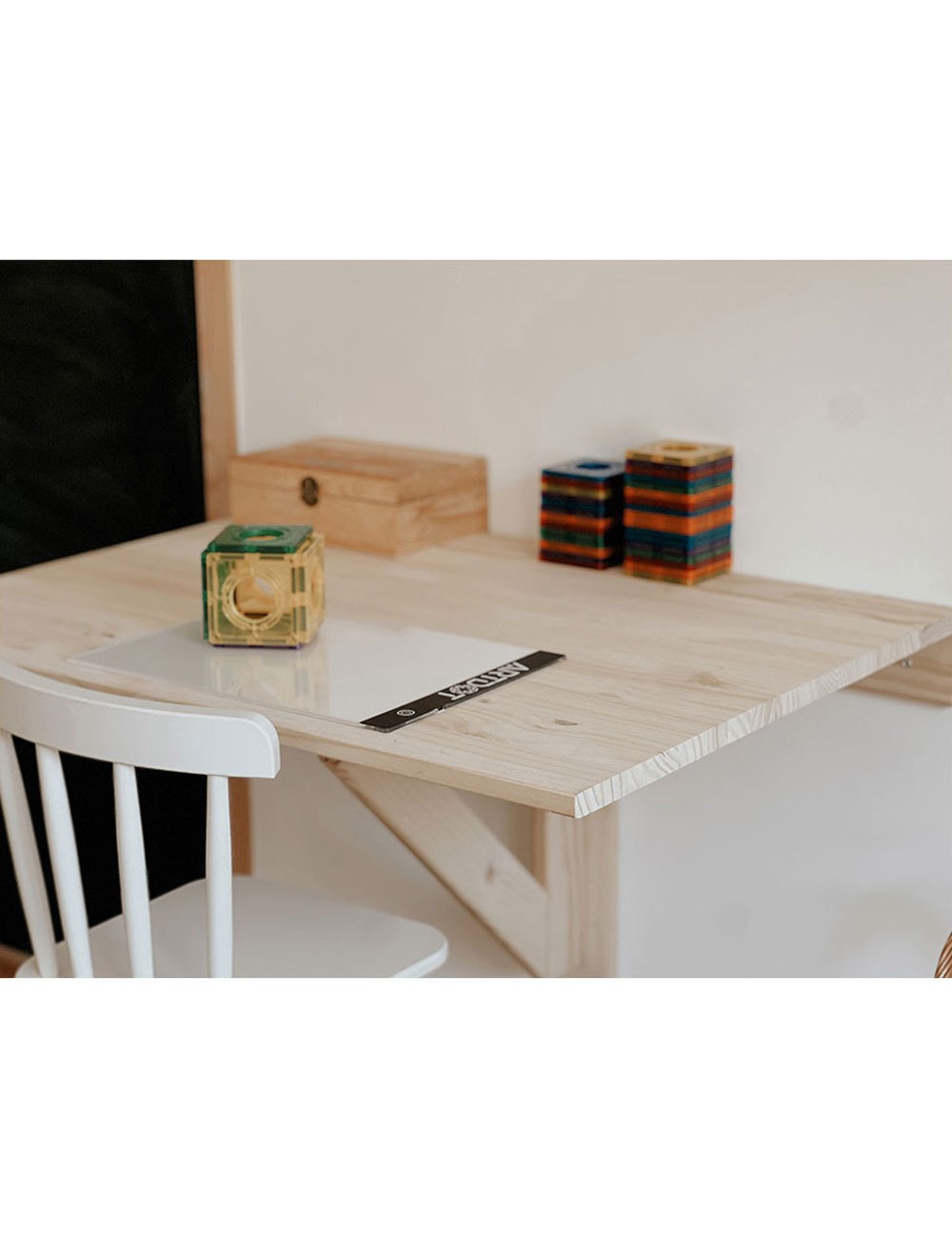 Mesa plegable madera de pared, 79x59x2cm. astigarraga