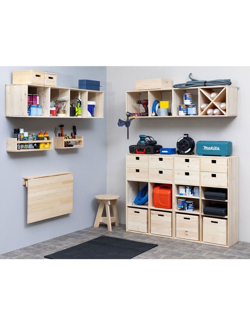 Mesa plegable madera de pared, 79x59x2cm. astigarraga