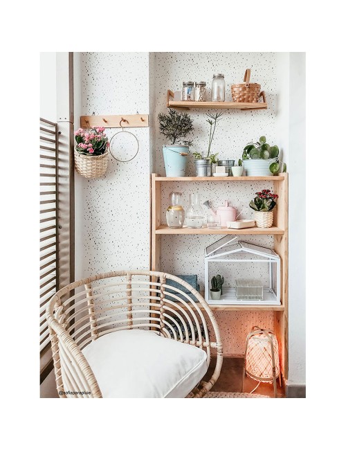 Estanteria gala 4 baldas madera de 79,6 x 25 x 120,7 cm