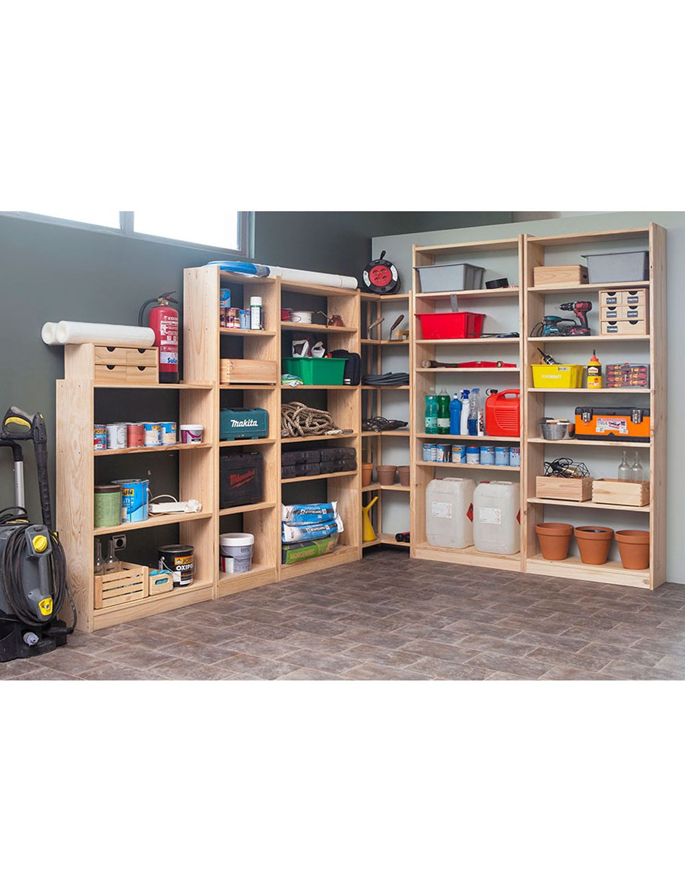 Estanteria gala 4 baldas madera de 79,6 x 25 x 120,7 cm