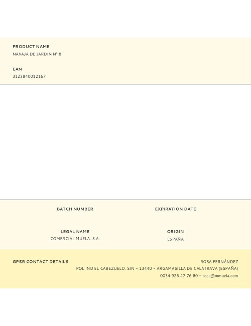 Navaja de jardin n 8
