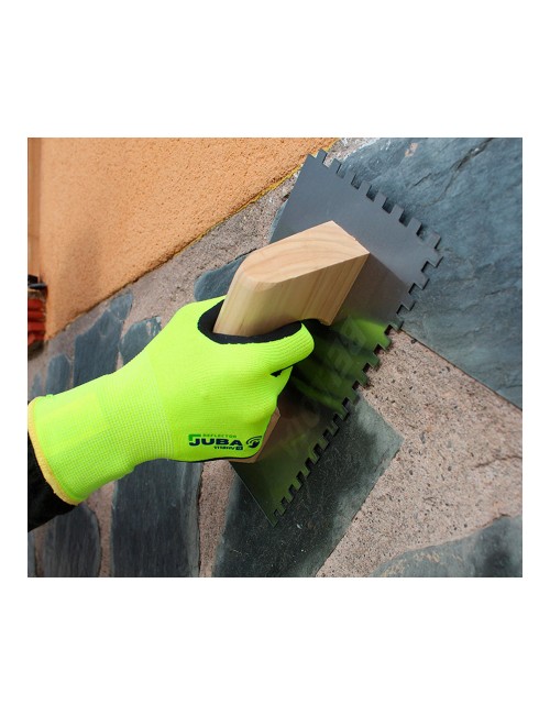 Guante poliéster / elastano palma nitrilo foam, alta visibilidad, táctil, t-06