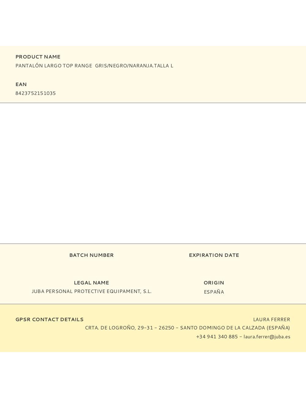 Pantalón largo top range gris/negro/naranja.talla l