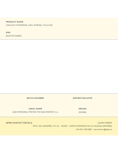 Chaleco fisherman, azul marino, talla xxl