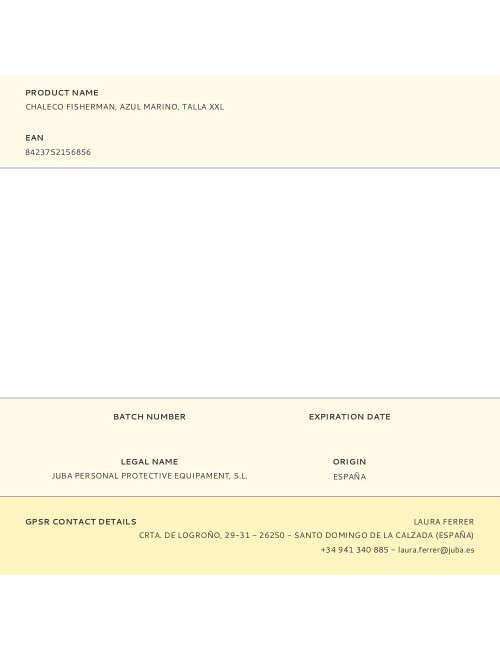 Chaleco fisherman, azul marino, talla xxl