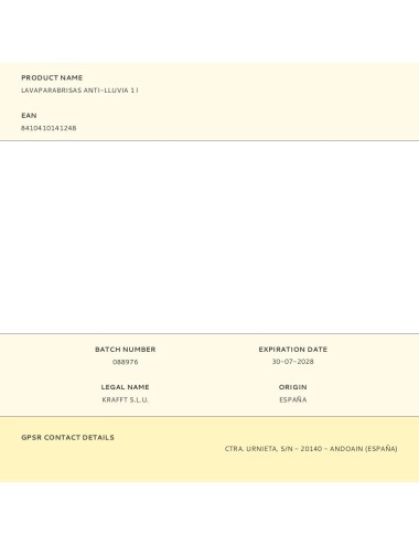 Lavaparabrisas anti-lluvia 1 l