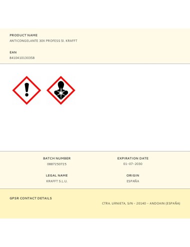 Anticongelante 30% profess 5l. krafft