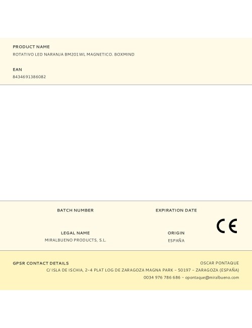 Rotativo led naranja bm201wl magnetico. boxmind