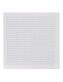 Rejilla ventilación cuadrada con tapones y mosquitera 250x250x7mm abs blanca